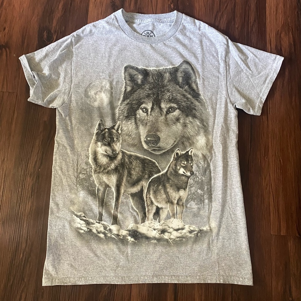 DOM Nature Wolf Animal Shirt Gray Small